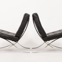 Mid Century Black Barcelona Chair by Mies van der Rohe for Knoll