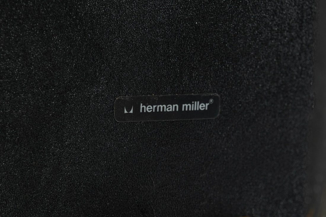 Eames Time Life Executive Lobby Chair for Herman Miller, Dark Gray Leather Office Desk Chair, 1988
