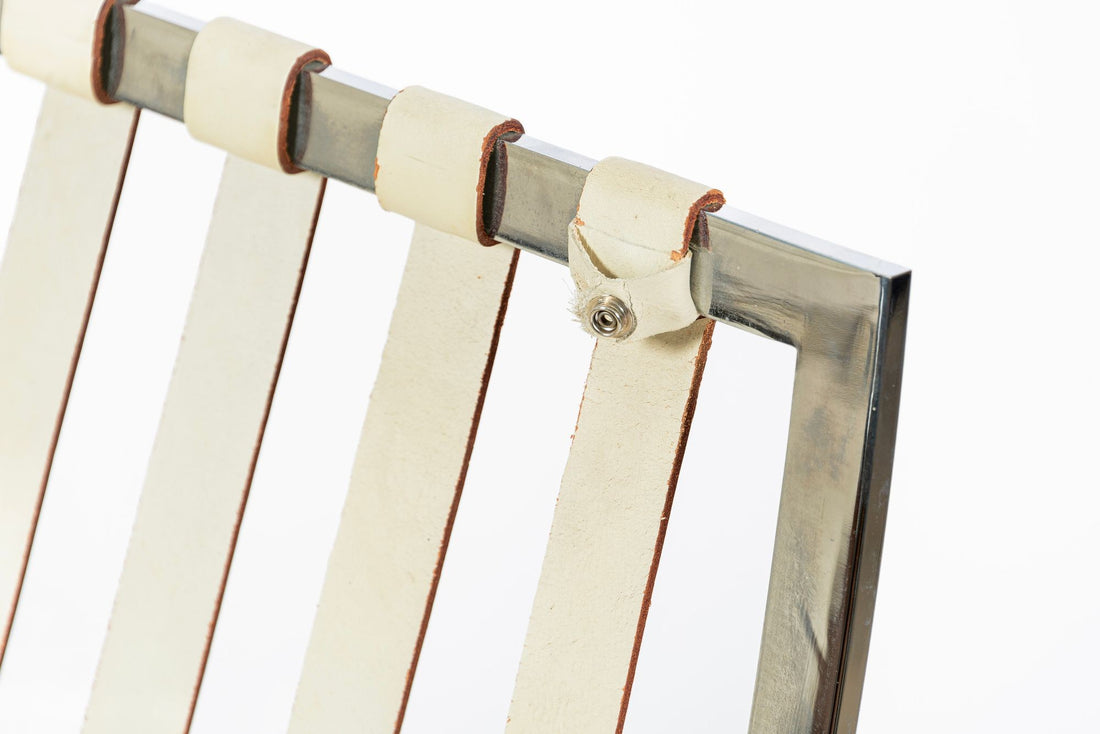 Mid Century Cream Barcelona Chairs by Mies van der Rohe for Knoll, 1980s