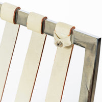 Mid Century Cream Barcelona Chairs by Mies van der Rohe for Knoll, 1980s