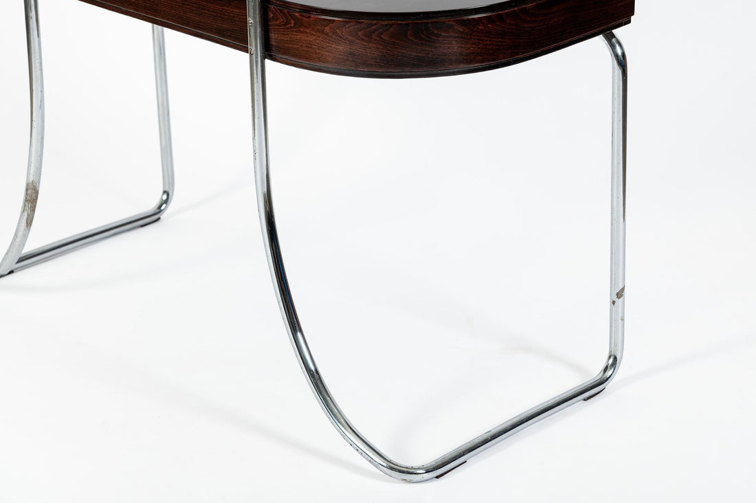 Rare Fritz Hansen Model S214 Tubular Steel Dressing Table Attributed to Mart Stam Denmark 1930s
