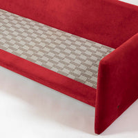 Vintage Italian Modern Red Simone Sofa by Simon International, Italy, Circa 1972
