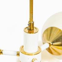 Pair of Mid-Century Modern Sputnik Chandeliers by Szarvasi, Hungary 1970s, 3x Avail