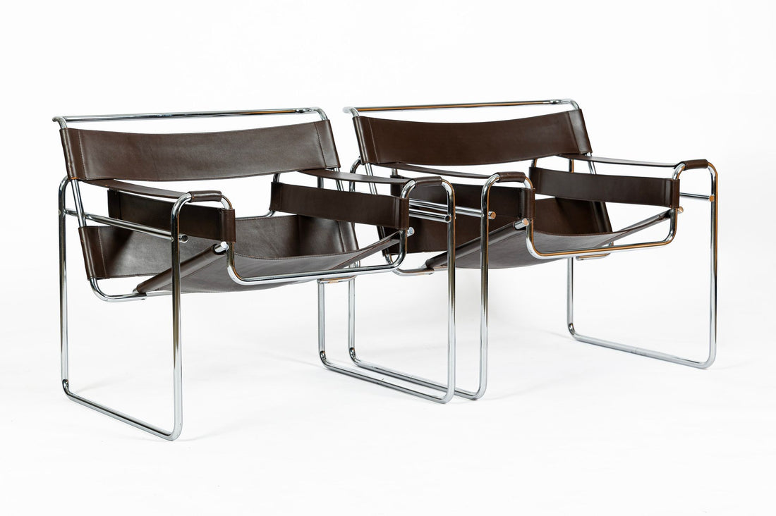 Mid Century Brown Wassily Chair by Marcel Breuer for Stendig 1960s, 2 Available
