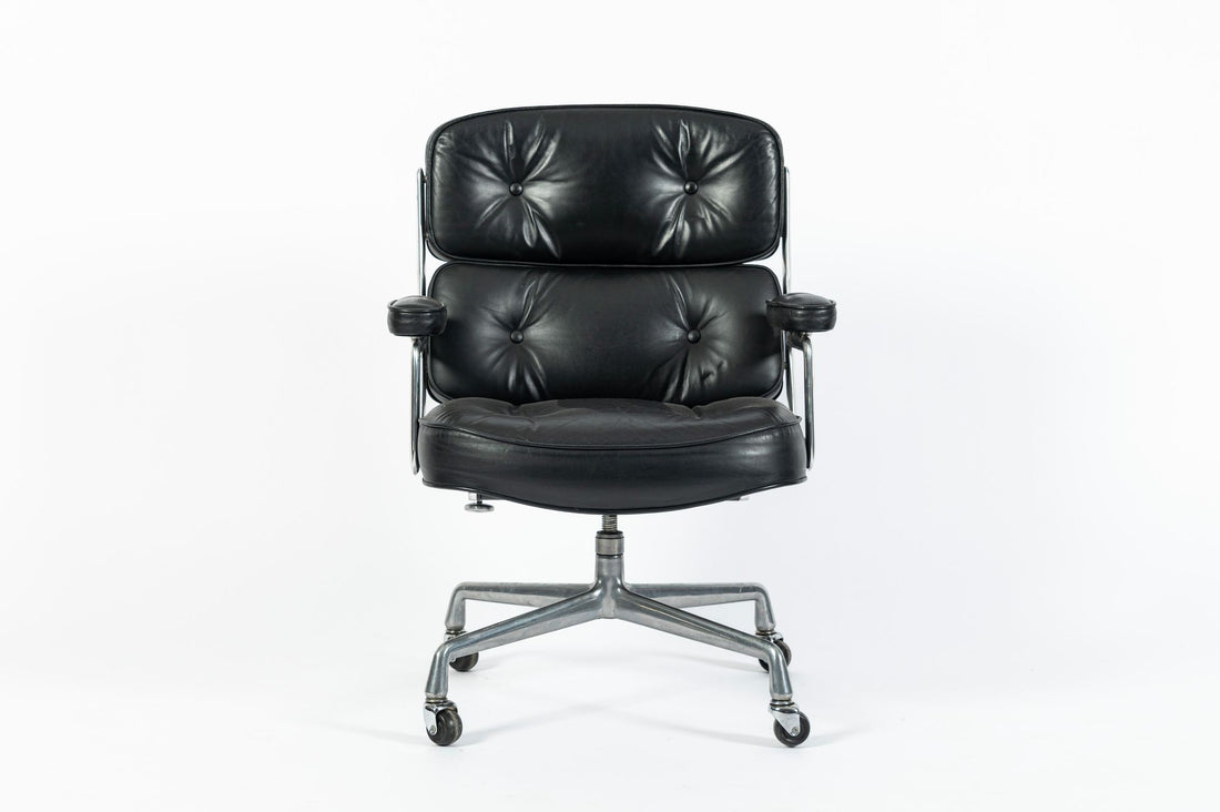 Eames Time Life Executive Chair Herman Miller Black Leather Office Chair 1981