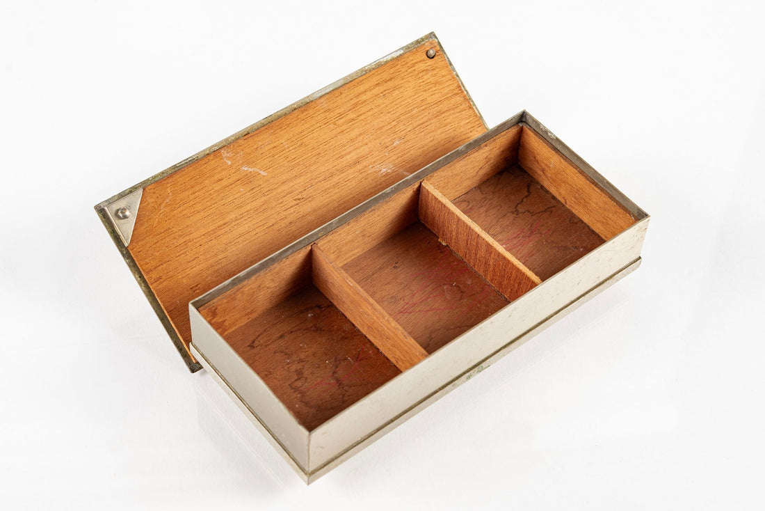 Rare Antique Art Deco Chase & Revere Metal Cigarette Smoking Boxes 1930s