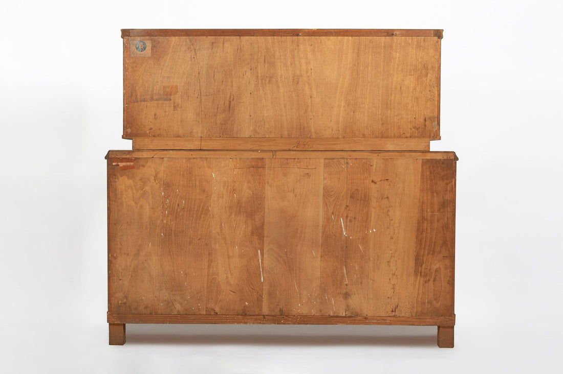Art Deco Figured Walnut Sideboard Buffet or Bar Cabinet with Vitrine, circa 1930