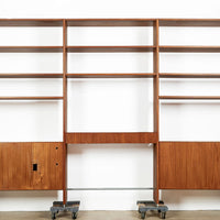 Mid-Century Modern Teak Wall Unit Bookcase RY100 by Hans Wegner for Ry Møbler, 1960s