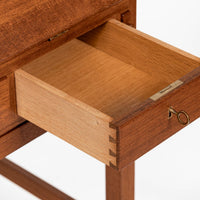 Danish Mid-Century Modern Teak Dropdown Secretary Desk, 1960s