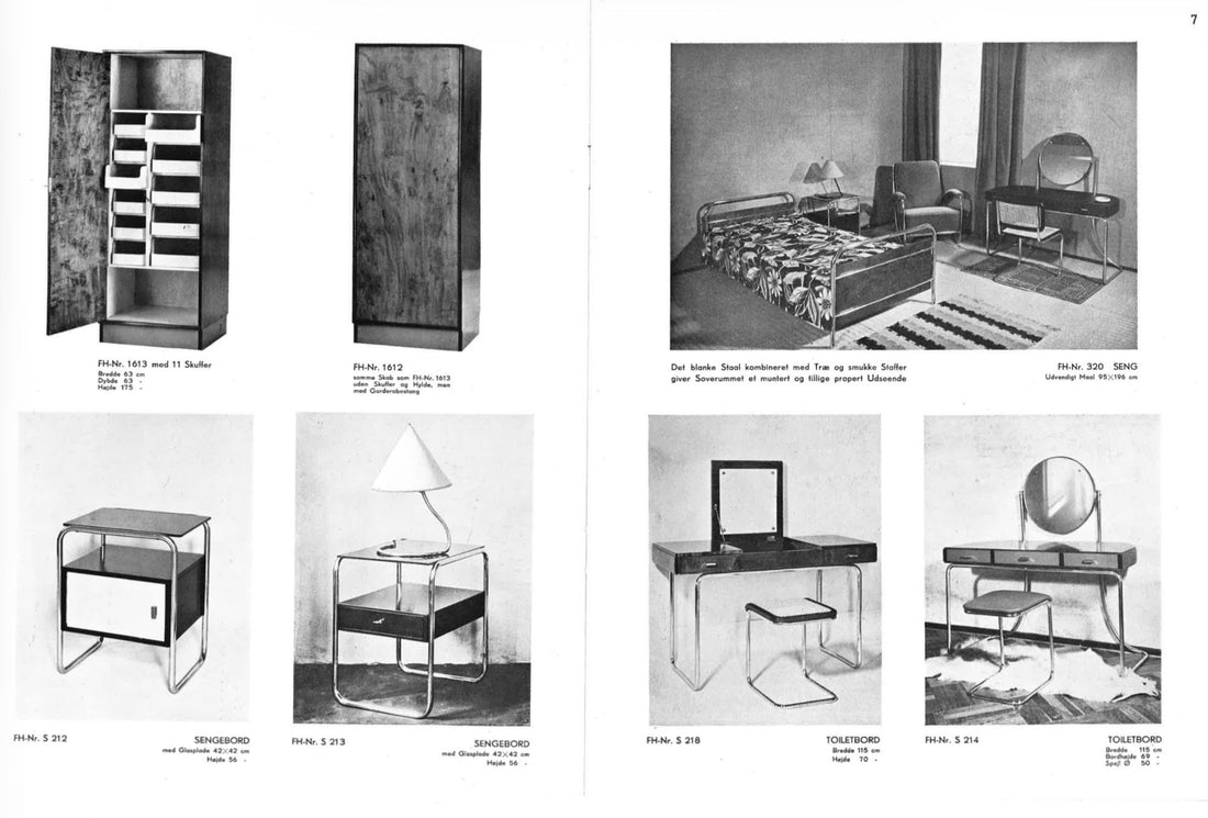 Rare Fritz Hansen Model S214 Tubular Steel Dressing Table Attributed to Mart Stam Denmark 1930s