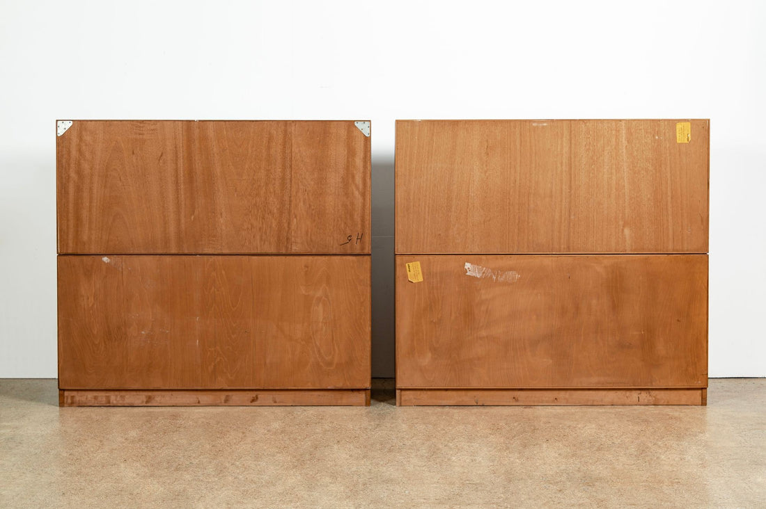 Pair of Swedish Mid-Century Modern Teak Bookcase Display Cabinets, 1960s