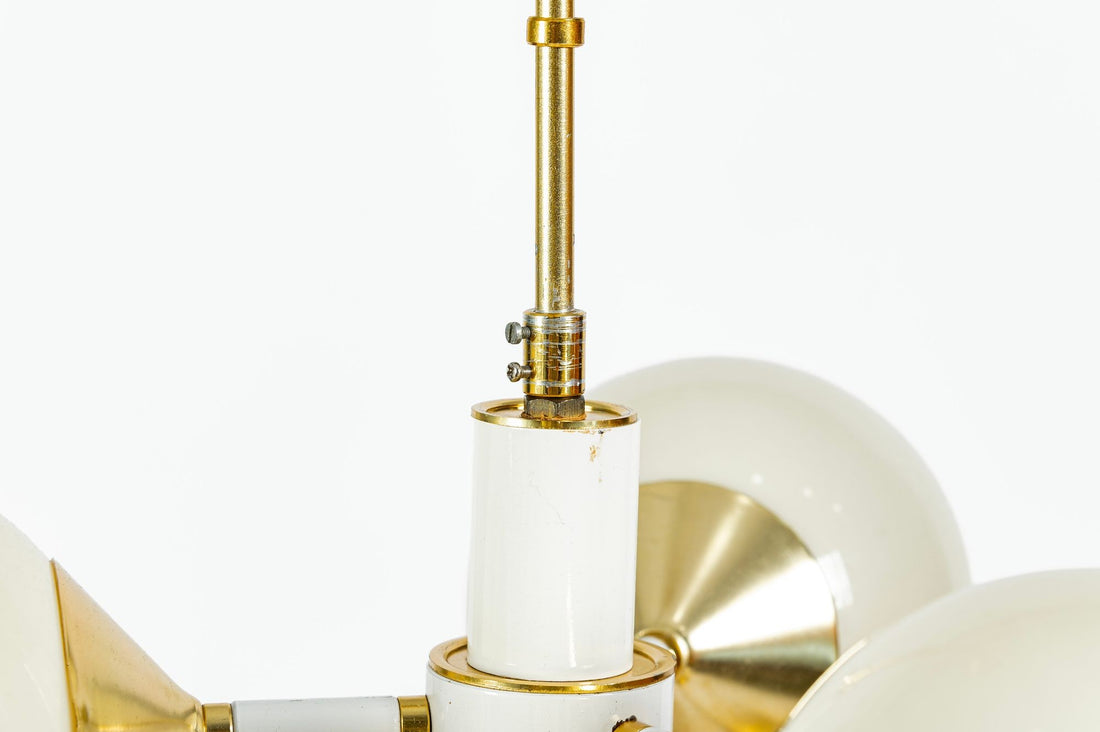 Pair of Mid-Century Modern Sputnik Chandeliers by Szarvasi, Hungary 1970s, 3x Avail