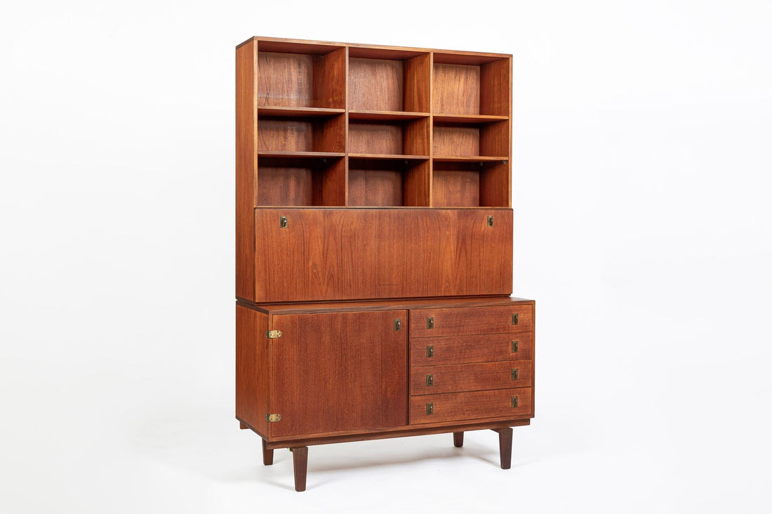 Mid-Century Danish Teak Wall Unit Bookcase by Peter Løvig Nielsen, Pair, 1960s