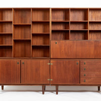 Mid-Century Danish Teak Secretary Desk Bookcase by Peter Løvig Nielsen, 1960s