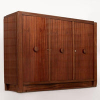Antique French Art Deco Mahogany Sideboard Cabinet by Andre Sornay