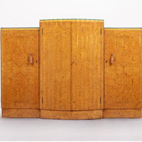 Exceptional Antique Art Deco Maple Wood Bar Cabinet or Sideboard 1930s