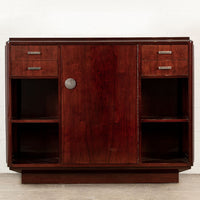 Antique Art Deco Wood Sideboard Credenza or Bar, Matching Table Available