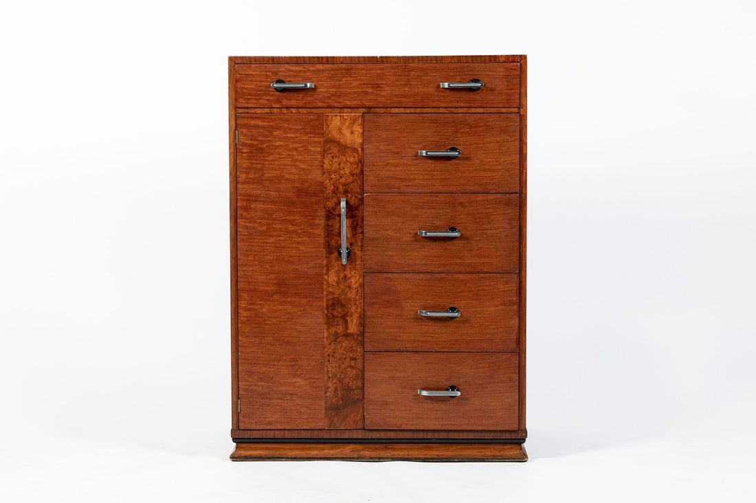 vintage art deco dresser Art Deco Tiger Wood Dresser Cabinet, Vintage Streamline Modern 1940s – CAPSULE