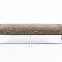 Antique Hoffmann Bauhaus Daybed Bench for Howell, Art Deco Chrome Tubular Steel Bench, 1940s