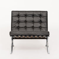 Mid Century Black Barcelona Chair by Mies van der Rohe for Knoll