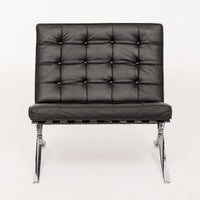 Mid Century Black Barcelona Chair by Mies van der Rohe for Knoll