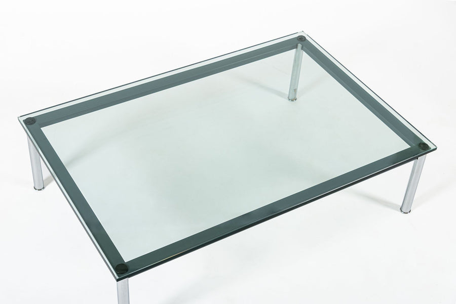 Bauhaus LC10-P Low Glass Coffee Table by Le Corbusier for Cassina
