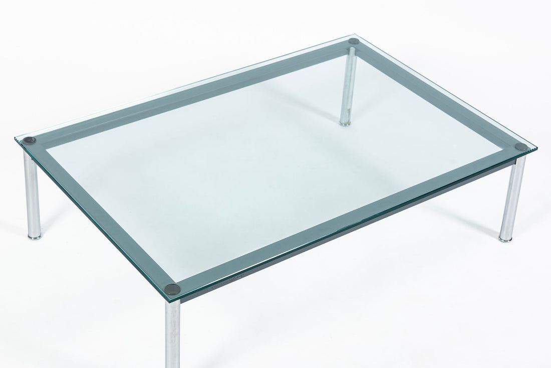 Bauhaus LC10-P Low Glass Coffee Table by Le Corbusier for Cassina
