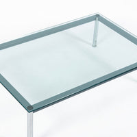 Bauhaus LC10-P Low Glass Coffee Table by Le Corbusier for Cassina
