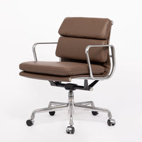 Eames for Herman Miller Brown Leather Office Chair Soft Pad 2000s