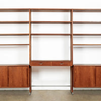 Mid-Century Modern Teak Wall Unit Bookcase RY100 by Hans Wegner for Ry Møbler, 1960s