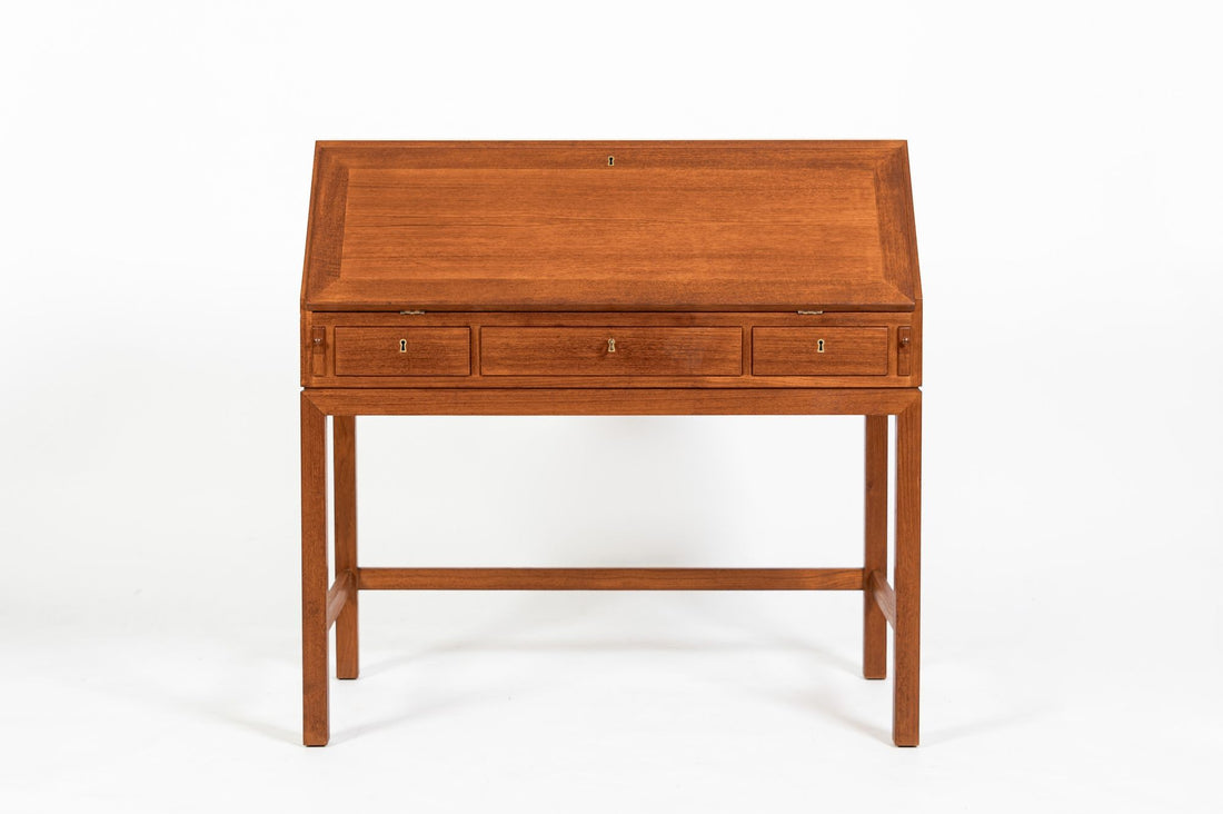 Danish Mid-Century Modern Teak Dropdown Secretary Desk, 1960s
