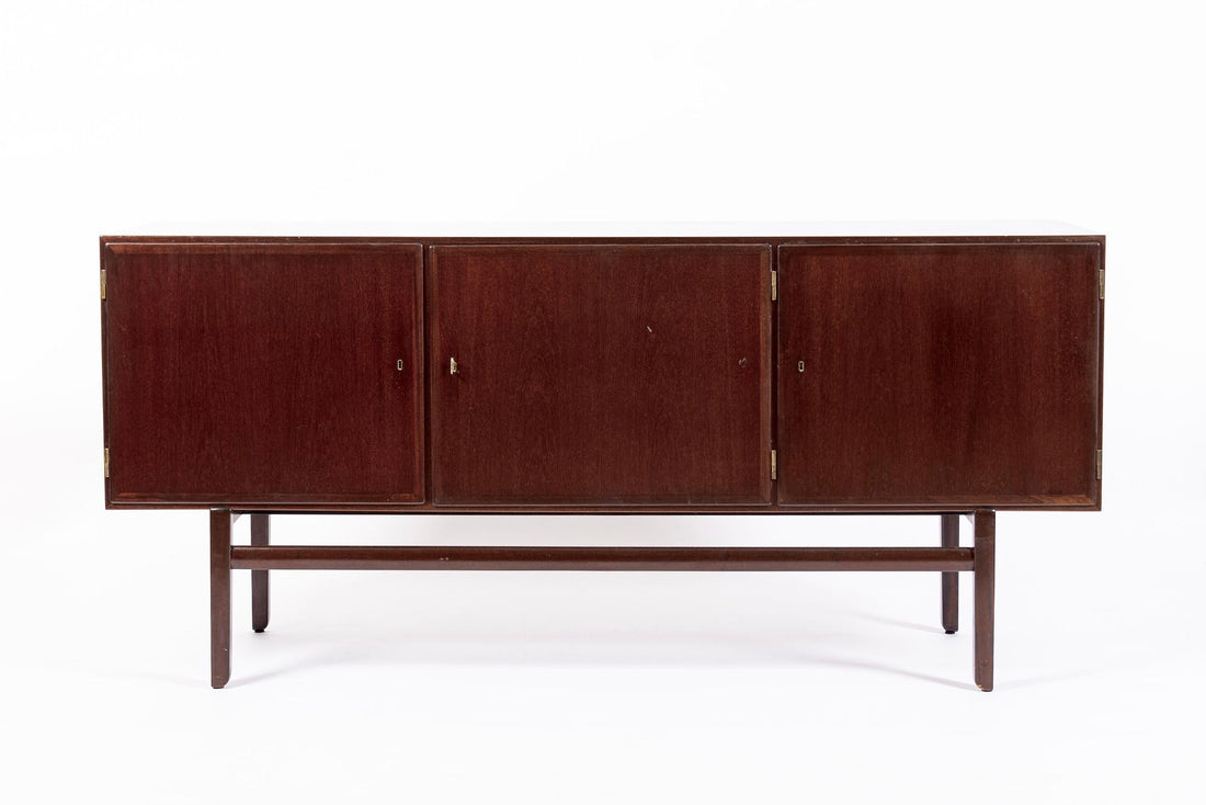 Mid Century Danish Wood Sideboard Cabinet or Credenza by Ole Wanscher