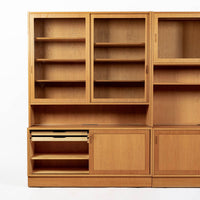 Mid Century Danish Oak Wood Shelving & Display Cabinets by Poul Hundevad