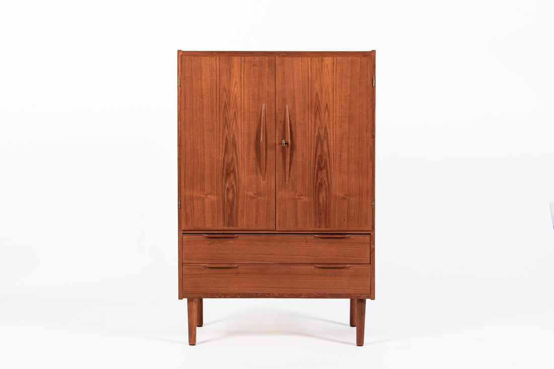 Mid Century Danish Teak Wood Storage or Bar Cabinet