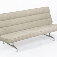 Vintage Mid-Century Modern Eames Model 3473 Tan Sofa for Herman Miller, 1960s