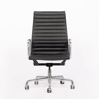 Eames Herman Miller Tall Black Leather Desk Chair Executive Thin Pad