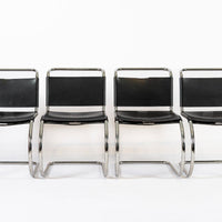 Mid Century Bauhaus MR 10 Black Side Chairs by Mies van der Rohe for Knoll
