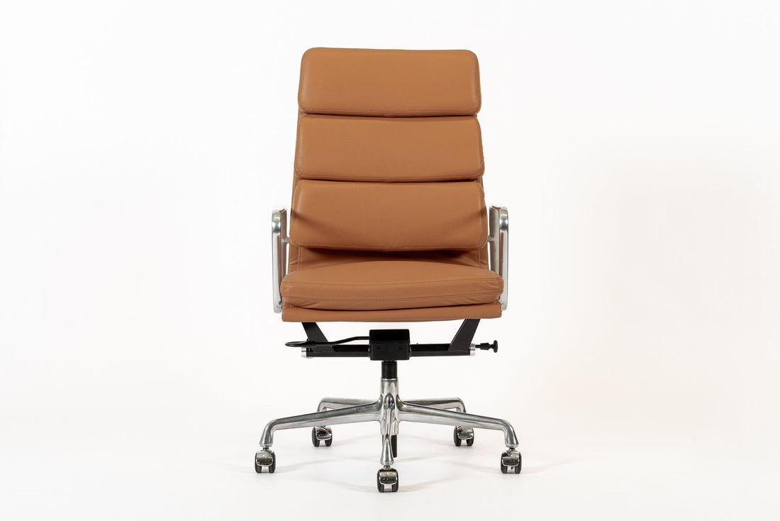 Eames for Herman Miller Aluminum Group Soft Pad Brown Office Chair