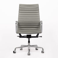 Herman Miller Eames Tall Gray Leather Desk Chair Executive Thin Pad