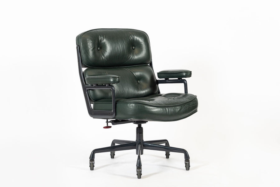 Green Leather Time Life Office Chair by Eames for Herman Miller 1996