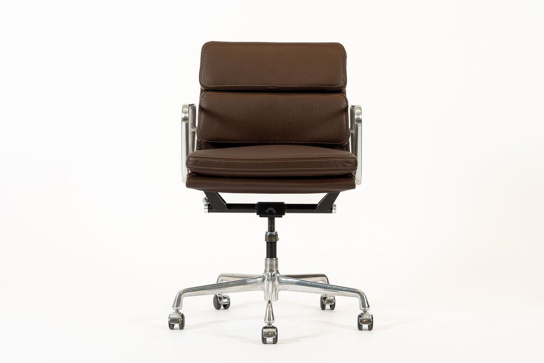 Dark Brown Leather Office Chair by Eames for Herman Miller