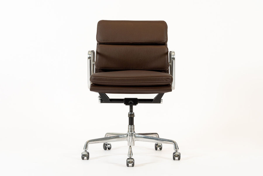 Dark Brown Leather Office Chair by Eames for Herman Miller