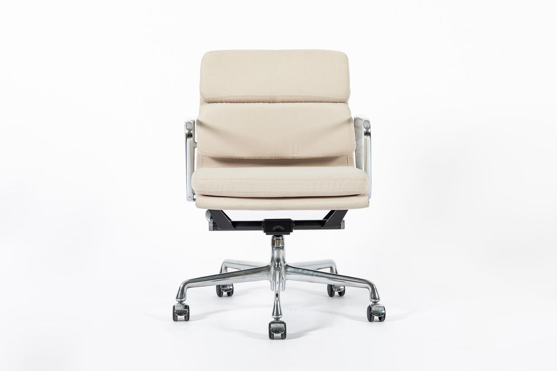 Eames for Herman Miller Tan Cream Office Chair in Schumacher VEGAN Suede