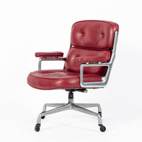 Vintage Eames for Herman Miller Time Life Red Leather Lobby Office Chair 1960s