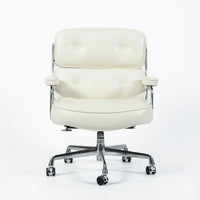 Herman Miller Eames Time Life Lobby White Leather Office Chair 2021