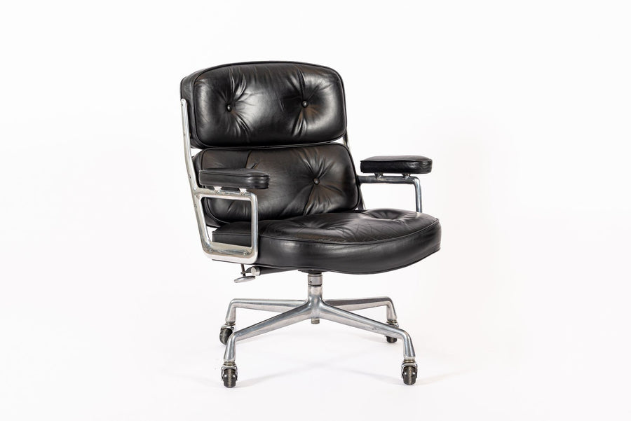 Eames for Herman Miller Time Life Black Leather Office Chair 1981