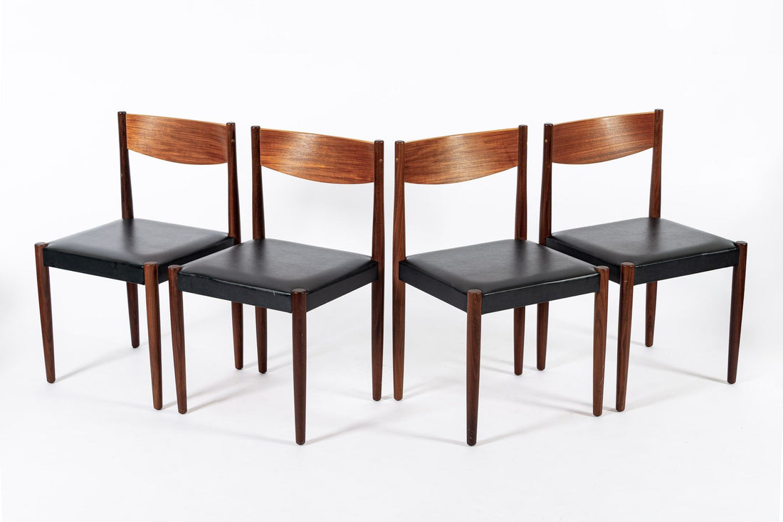 Mid Century Danish Modern Teak Dining Chairs by Poul Volther for Frem Rojle