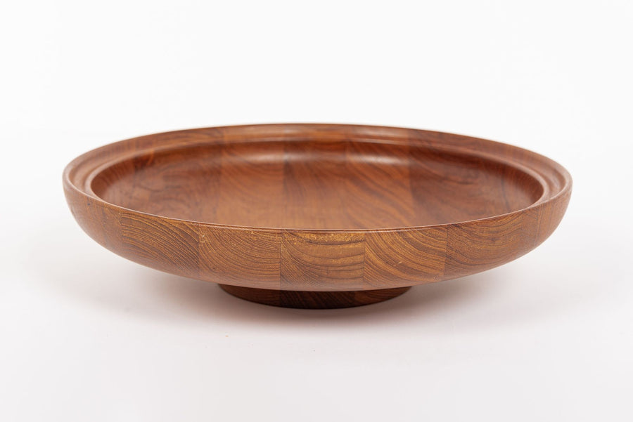 Danish Modern Large Teak Wood Bowl by Henning Koppel for Georg Jensen