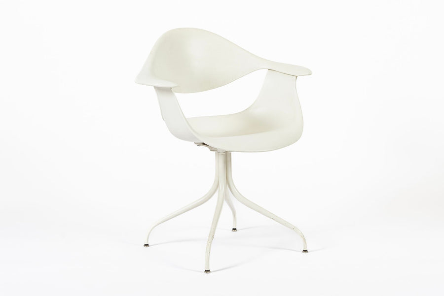 Mid Century White Swag Chair by George Nelson for Herman Miller