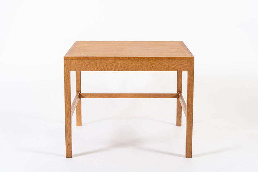 Mid Century Danish Square Oak Wood Coffee Table by Borge Mogensen